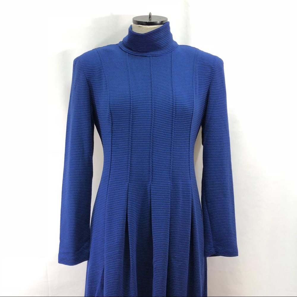 Ann Taylor Womens Maxi DressBlue w/ Black Stripes - Picture 2 of 3
